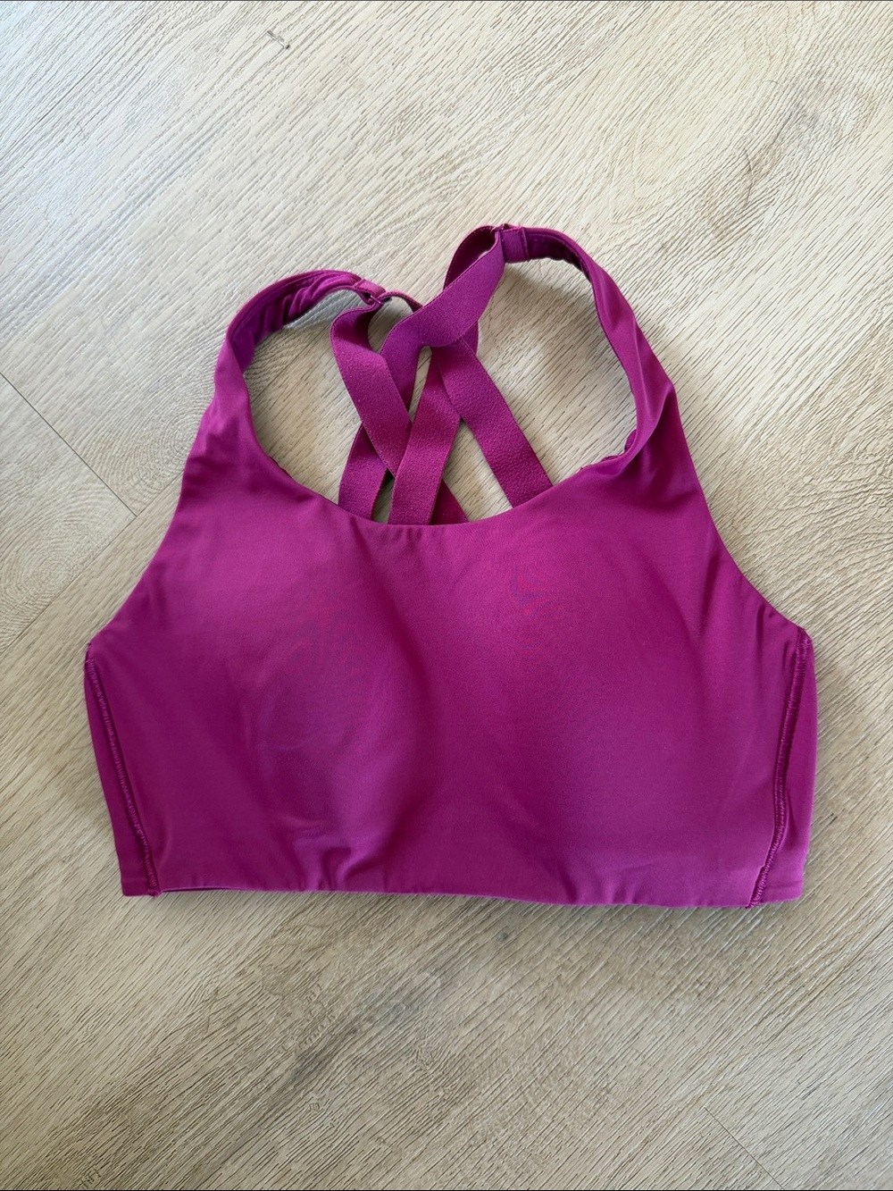 Lululemon Women's High-Neck Cross-Back Sports Bra - Magenta